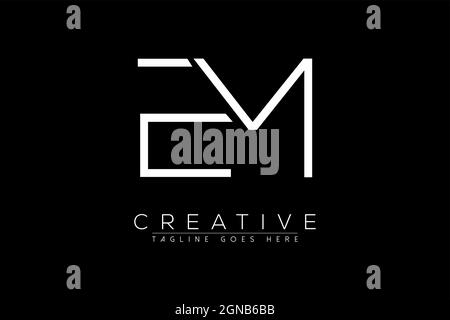 Letter em, me, e, m, Abstract initial monogram letter alphabet logo design Stock Vector