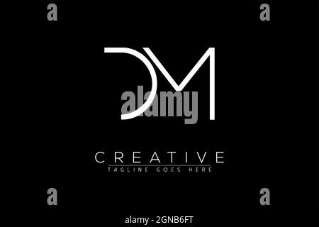 Letter dm, md, m, d, Abstract initial monogram letter alphabet logo design Stock Vector