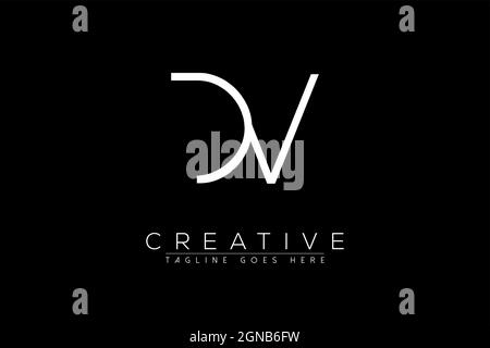 Letter dv, vd, d, v, Abstract initial monogram letter alphabet logo design Stock Vector
