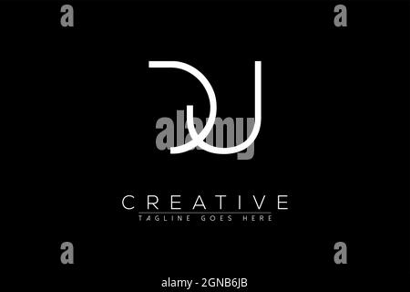 Letter du, ud, d, u, Abstract initial monogram letter alphabet logo design Stock Vector