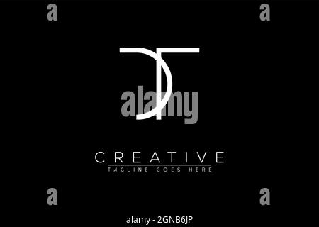 Letter dt, td, d, t, Abstract initial monogram letter alphabet logo design Stock Vector