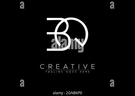 Letter bq, qb, b, q, Abstract initial monogram letter alphabet logo design Stock Vector