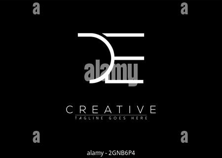 Letter de, ed, e, d, Abstract initial monogram letter alphabet logo design Stock Vector