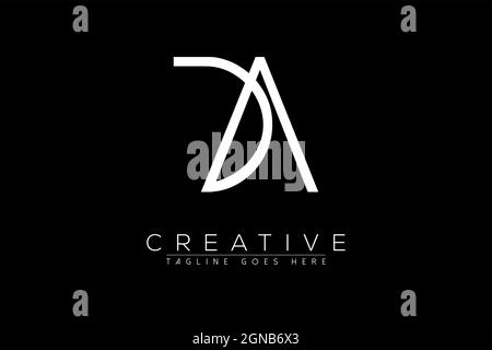 Letter da, ad, d, a, Abstract initial monogram letter alphabet logo design Stock Vector