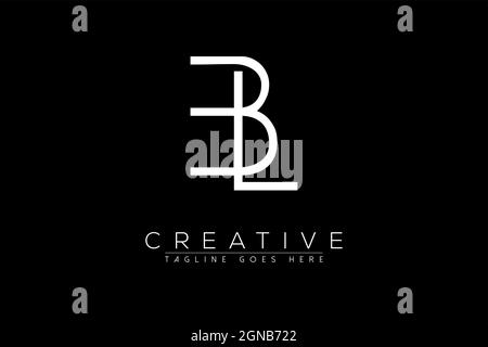 Letter bl, lb, b, l,  Abstract initial monogram letter alphabet logo design Stock Vector