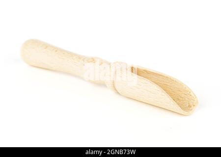 Wooden scoop isolated on white background Stock Photo