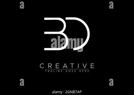 Letter bd, db, b, d, Abstract initial monogram letter alphabet logo design Stock Vector
