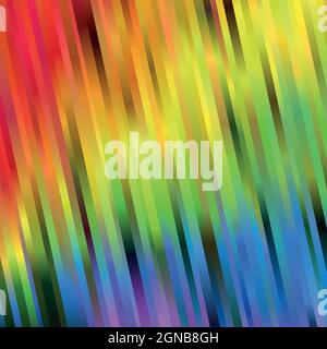 Rainbow spectrum background of blurred slanting stripes. Abstract vector backdrop. Stock Vector