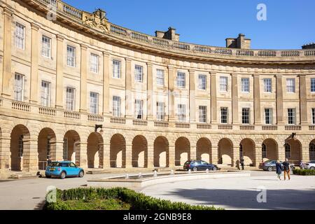 Duke of Devonshire Georgian Crescent now Buxton Crescent Hotel The Crescent Buxton a spa town in the Derbyshire peak District Derbyshire England GB UK Stock Photo