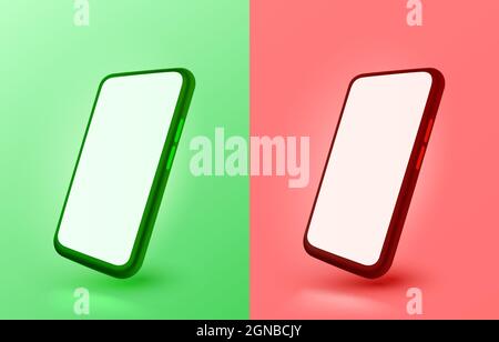 Smartphone color mobile screen, technology mobile display light. Vector illustration Stock Vector