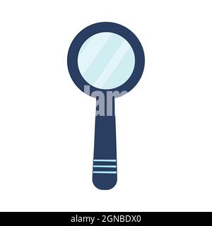 magnifying glass isolated on white background. Vector illustration. Optical system designed for magnification and observation of small objects Stock Vector