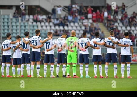 Torino, Italy. 23rd Sep, 2021. The players of Lazio seen line up for the Serie A match between Torino and Lazio at Stadio Olimpico in Torino. (Photo Credit: Gonzales Photo/Alamy Live News Stock Photo