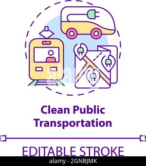 Clean public transportation concept icon Stock Vector Image & Art - Alamy