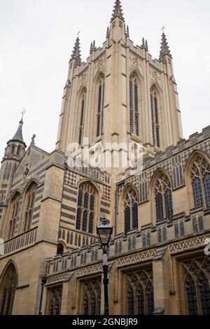 Close up of St Edmundsbury Cathedral, Bury St Edmunds, in the Church of England's Diocese of St Edmundsbury and Ipswich. Stock Photo