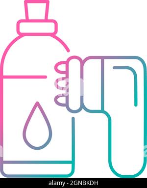 Anticellulite massager gradient linear vector icon Stock Vector