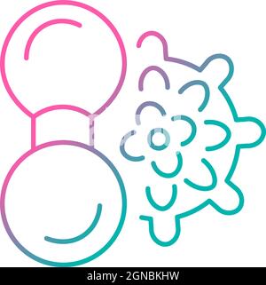 Manual massage balls gradient linear vector icon Stock Vector