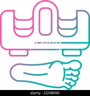 Foot massager gradient linear vector icon Stock Vector