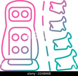 Vibration massage mat gradient linear vector icon Stock Vector