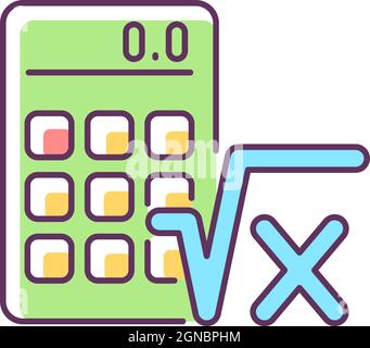 Algebra RGB color icon Stock Vector