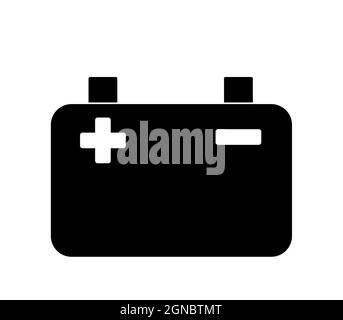 battery icon, battery sign with plus minus symbol Stock Vector
