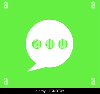 Message bubble icon vector, texting sign Stock Vector