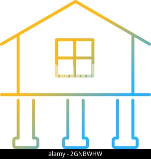 Strength and stability gradient linear vector icon Stock Vector