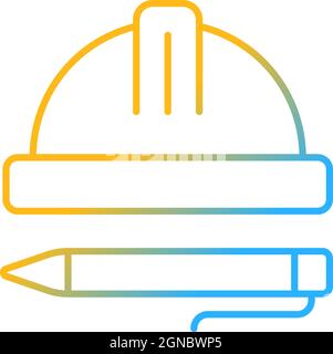 Inspection gradient linear vector icon Stock Vector