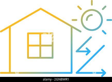 Heat insulation gradient linear vector icon Stock Vector