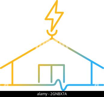 Lightning rod gradient linear vector icon Stock Vector