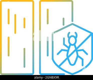 Protection from termite gradient linear vector icon Stock Vector