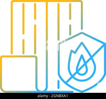 Resistance to fire gradient linear vector icon Stock Vector
