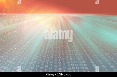 Fast and speedy Internet connection concept, transmiting of big data block chain technology Stock Photo