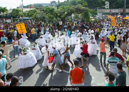 Salvador, Bahia, Brazil - January 24, 2016: Cultural Roots Walk. Held at the Dique do Tororó in Salvador, Bahia, Brazil. Stock Photo