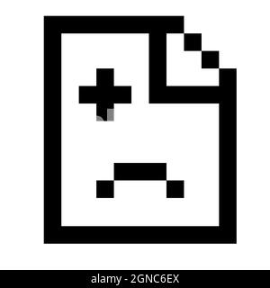 Error icon in the form of pixel graphics error means that this site is unavailable cant be opened Stock Vector