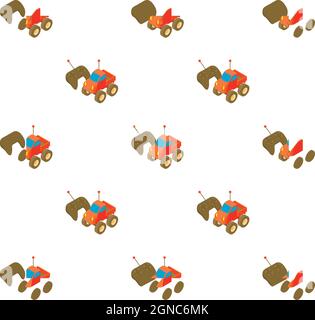Radio-controlled car pattern seamless background texture repeat wallpaper geometric vector Stock Vector