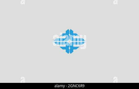 LETTER B MONOGRAM LOGO DESIGN WITH NEGATIVE SPACE EFFECT Stock Vector