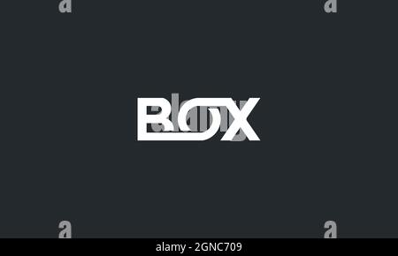 BOX LOGO DESIGN WITH NEGATIVE SPACE EFFECT FOR ILLUSTRATION USE Stock Vector