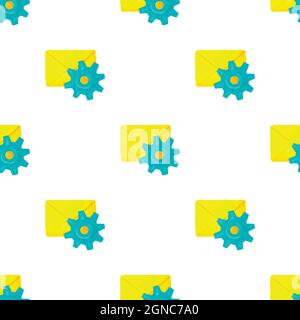 Settings of letters pattern seamless background texture repeat wallpaper geometric vector Stock Vector
