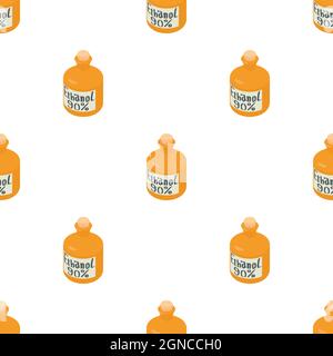 Ethanol in bottle pattern seamless background texture repeat wallpaper geometric vector Stock Vector