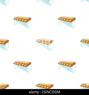 Synthesizer pattern seamless background texture repeat wallpaper geometric vector Stock Vector