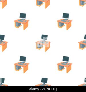 Desk pattern seamless background texture repeat wallpaper geometric vector Stock Vector