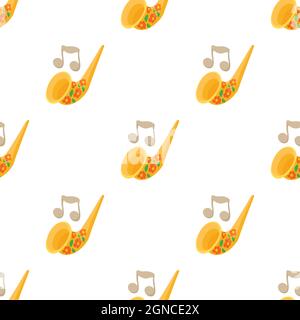 Saxophone pattern seamless background texture repeat wallpaper geometric vector Stock Vector