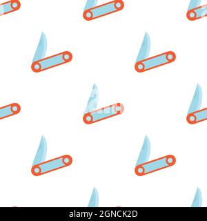 Penknife pattern seamless background texture repeat wallpaper geometric vector Stock Vector