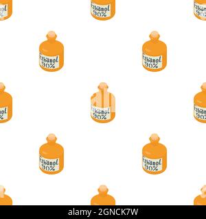 Ethanol in bottle pattern seamless background texture repeat wallpaper geometric vector Stock Vector