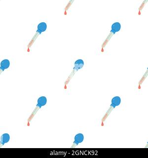 Pipette pattern seamless background texture repeat wallpaper geometric vector Stock Vector