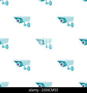 Security camera pattern seamless background texture repeat wallpaper geometric vector Stock Vector
