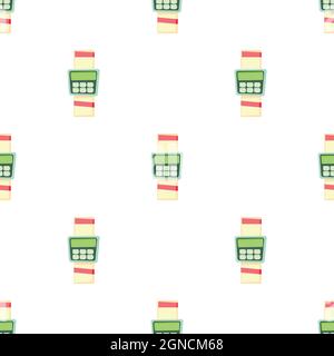 Cashier pattern seamless background texture repeat wallpaper geometric vector Stock Vector