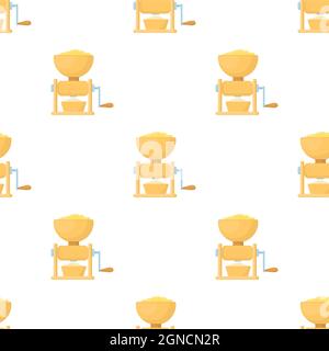 Meat grinder pattern seamless background texture repeat wallpaper geometric vector Stock Vector