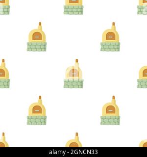Oven pattern seamless background texture repeat wallpaper geometric vector Stock Vector
