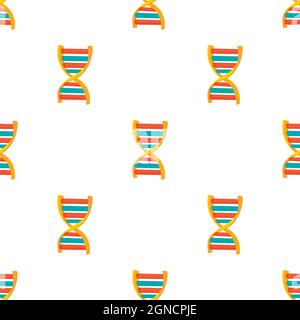 DNA strand pattern seamless background texture repeat wallpaper geometric vector Stock Vector